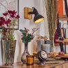 Hagan Vägglampa, Väggspotlight Krom, Naturfärger, Svart, 1-ljuskällor