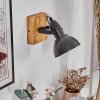 Hagan Vägglampa, Väggspotlight Krom, Naturfärger, Svart, 1-ljuskällor
