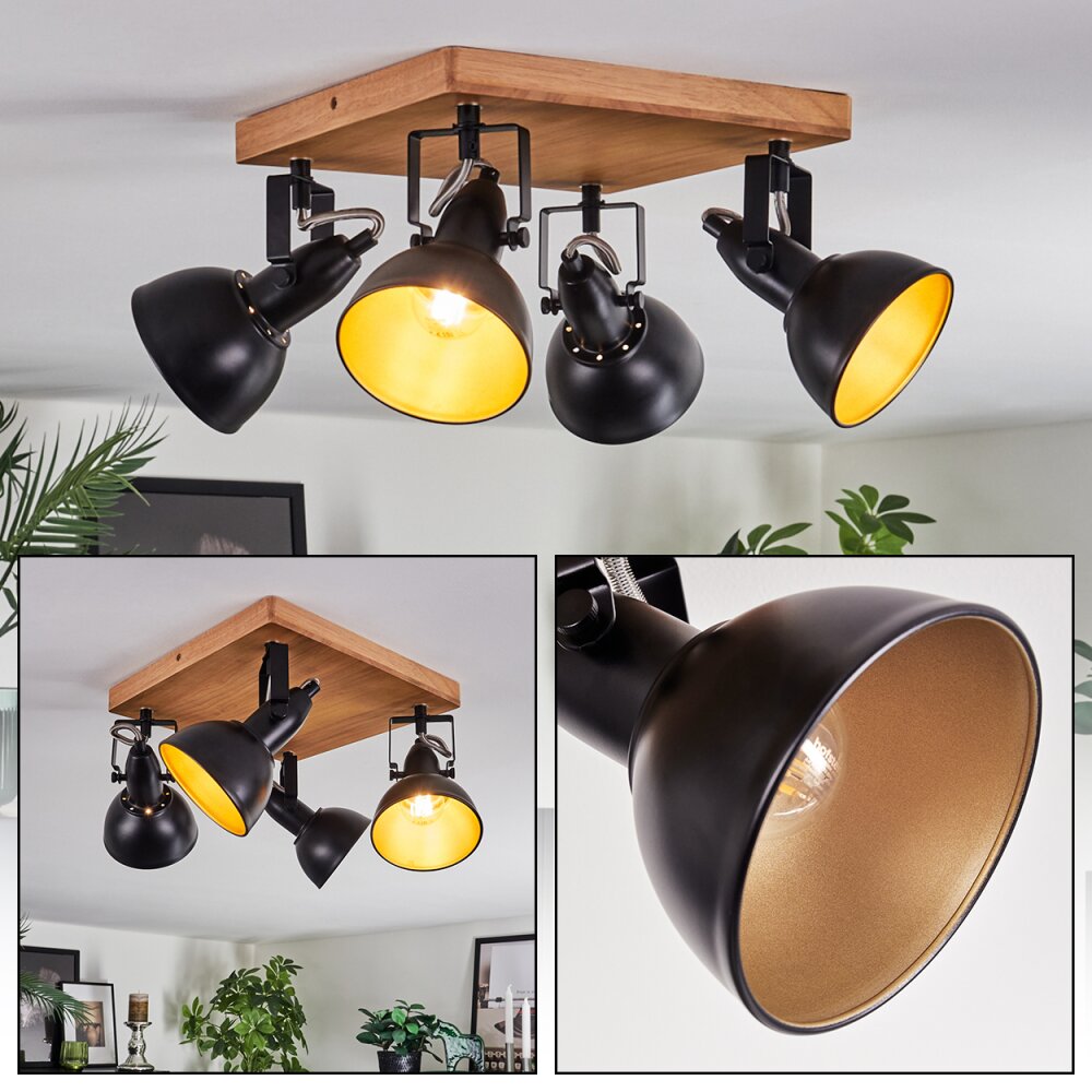 Hagan Taklampa, Takstrålkastare Krom, Naturfärger, Svart, 4-ljuskällor main product photo