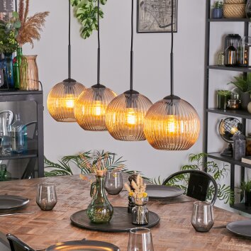 Koyoto Pendellampa, kullampa, Pendelbelysning Amber, 4-ljuskällor