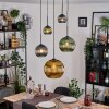 Koyoto Pendellampa, kullampa, Pendellampa Cluster Blå, Guld, Grön, 5-ljuskällor Koyoto Pendellampa, kullampa, Pendellampa Cluster Blå, Guld, Grön, 5-ljuskällor