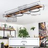 Pompu Taklampa LED Trä mörkt, Svart, 1-ljuskällor
