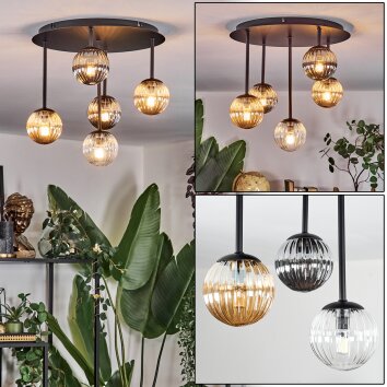 Chehalis Taklampa, kullampa Amber, Klart, Rökfärger, 5-ljuskällor