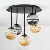 Chehalis Taklampa, kullampa Amber, Krom, Rökfärger, 5-ljuskällor