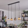 Ripoll Pendellampa, kullampa, Pendelbelysning Amber, Klart, Rökfärger, 4-ljuskällor