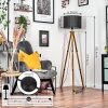 Soungou Golvlampa Trä mörkt, Svart, 1-ljuskällor