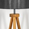 Soungou Golvlampa Trä mörkt, Svart, 1-ljuskällor