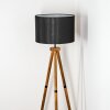 Soungou Golvlampa Trä mörkt, Svart, 1-ljuskällor