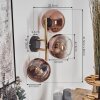 Koyoto kullampa, Vägglampa Guld, Svart, 3-ljuskällor