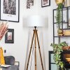 Soungou Golvlampa Trä mörkt, Svart, 1-ljuskällor