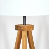 Soungou Golvlampa Trä mörkt, Svart, 1-ljuskällor