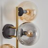 Gastor kullampa, Vägglampa Guld, Svart, 3-ljuskällor