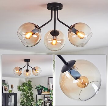 Koyoto Taklampa, kullampa Amber, Klart, 3-ljuskällor