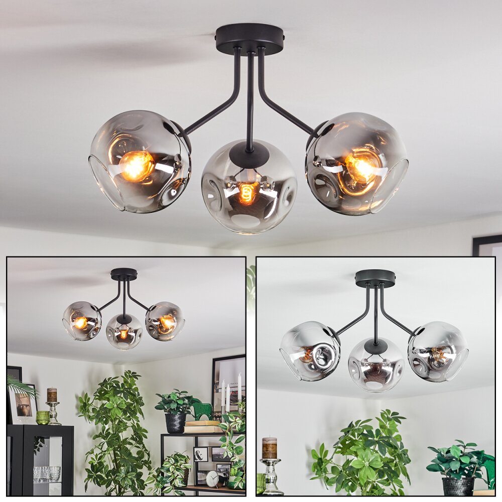 Ripoll Taklampa, kullampa Krom, Klart, Rökfärger, 3-ljuskällor main product photo
