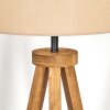 Soungou Golvlampa Trä mörkt, Svart, 1-ljuskällor