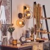 Koyoto kullampa, Vägglampa Guld, Svart, 3-ljuskällor