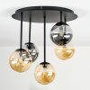 Chehalis Taklampa, kullampa Amber, Rökfärger, 5-ljuskällor