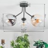 Gastor Taklampa, kullampa 42 cm Amber, Klart, Rökfärger, 3-ljuskällor
