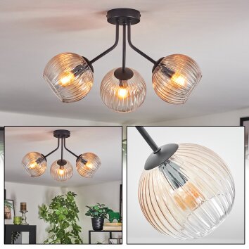 Koyoto Taklampa, kullampa Amber, Klart, 3-ljuskällor