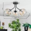 Ripoll Taklampa, kullampa Amber, Klart, 3-ljuskällor