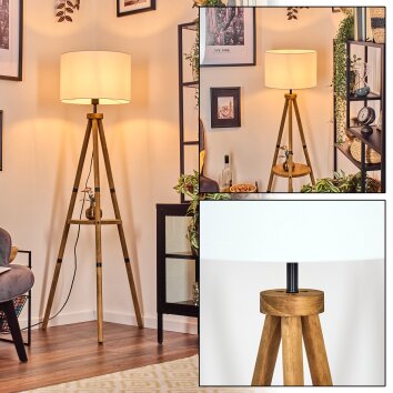 Soungou Golvlampa Brun, Naturfärger, Svart, 1-ljuskällor