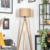 Soungou Golvlampa Naturfärger, Svart, 1-ljuskällor