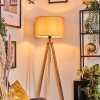 Soungou Golvlampa Naturfärger, Svart, 1-ljuskällor