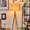 Soungou Golvlampa Naturfärger, Nickel matt, 1-ljuskällor