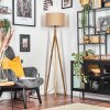 Soungou Golvlampa Naturfärger, Nickel matt, 1-ljuskällor