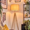 Soungou Golvlampa Krom, Naturfärger, 1-ljuskällor