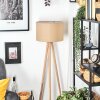 Soungou Golvlampa Trä ljus, Vit, 1-ljuskällor