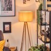 Soungou Golvlampa Trä ljus, Vit, 1-ljuskällor