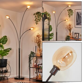 Nikkala Golvlampa Krom, Svart, 3-ljuskällor