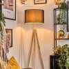 Soungou Golvlampa Krom, Naturfärger, 1-ljuskällor