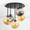 Chehalis Taklampa, kullampa Amber, Rökfärger, 5-ljuskällor