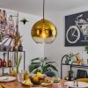 Koyoto Pendellampa, kullampa, Pendelbelysning Guld, Svart, 1-ljuskällor