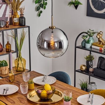 Koyoto Pendellampa, kullampa, Pendelbelysning Guld, Svart, 1-ljuskällor