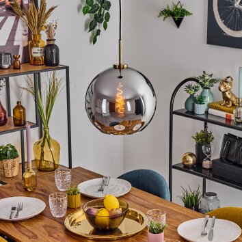 Koyoto Pendellampa, kullampa, Pendelbelysning Guld, Svart, 1-ljuskällor