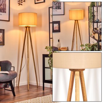 Soungou Golvlampa Naturfärger, Vit, 1-ljuskällor