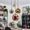 Ripoll Pendellampa, kullampa, Pendellampa Cluster Amber, Krom, Guld, Kopparfärg, Rökfärger, 4-ljuskällor