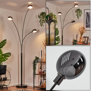 Nikkala Golvlampa Krom, Svart, 3-ljuskällor