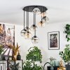 Koyoto Taklampa, kullampa Amber, Klart, Rökfärger, 9-ljuskällor