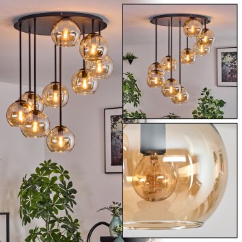 Koyoto Taklampa, kullampa Amber, 9-ljuskällor