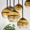 Koyoto Taklampa, kullampa 57 cm Guld, Klart, 9-ljuskällor