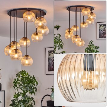 Koyoto Taklampa, kullampa Amber, Klart, 9-ljuskällor