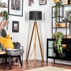 Soungou Golvlampa Naturfärger, Svart, 1-ljuskällor