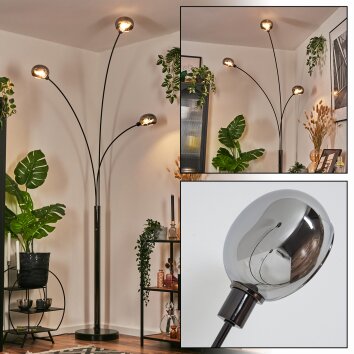 Nikkala Golvlampa Krom, Svart, 3-ljuskällor