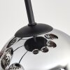 Koyoto Taklampa, kullampa Krom, Rökfärger, 9-ljuskällor