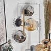 Ripoll kullampa, Vägglampa Guld, Svart, 3-ljuskällor