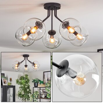 Koyoto Taklampa, kullampa 52 cm Klart, 5-ljuskällor